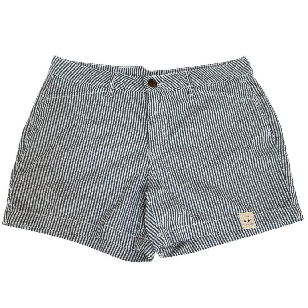 St. John’s Bay Shorts Sz 8 Petite Inseam 4.5” Seersucker Travel Casual Preppy